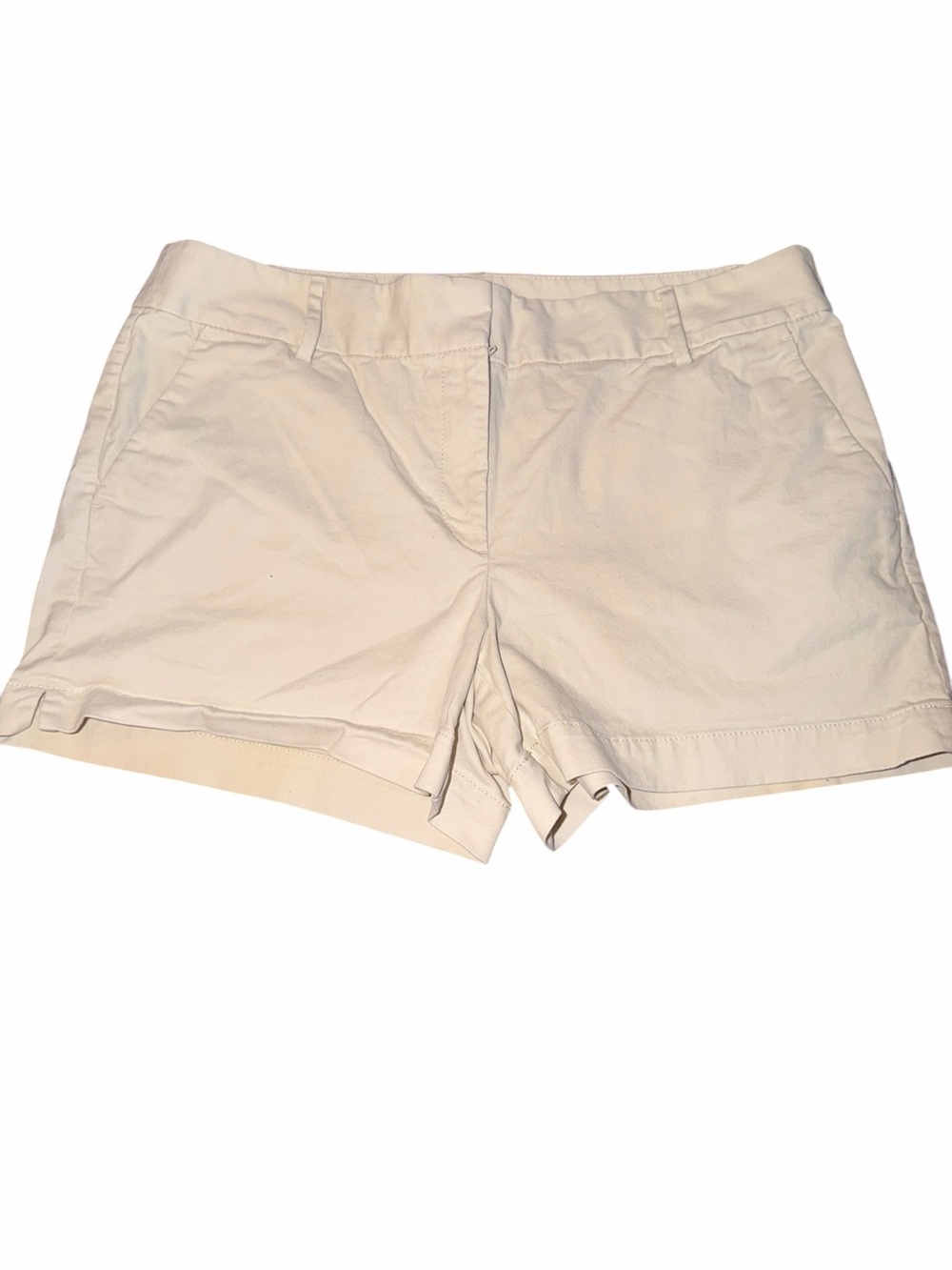LOFT Cream Everyday Stretch Chino Shorts